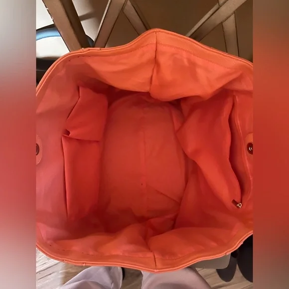 Orange “Leather” Tote Bag - Picture 3 of 7